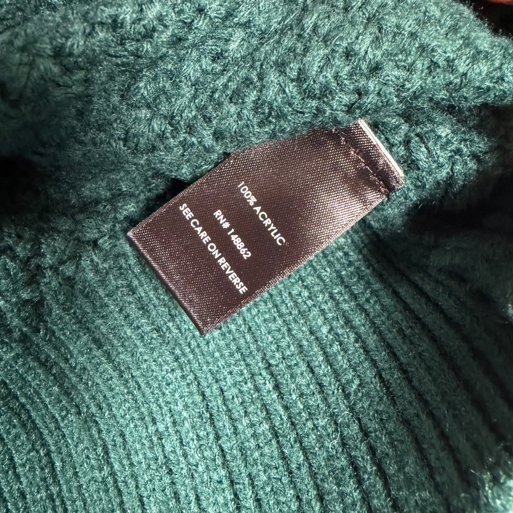 Torrid Sweater Womens 3 Green Cable Knit Pullover Crew Neck Textured Relaxed Fit - Picture 4 of 11